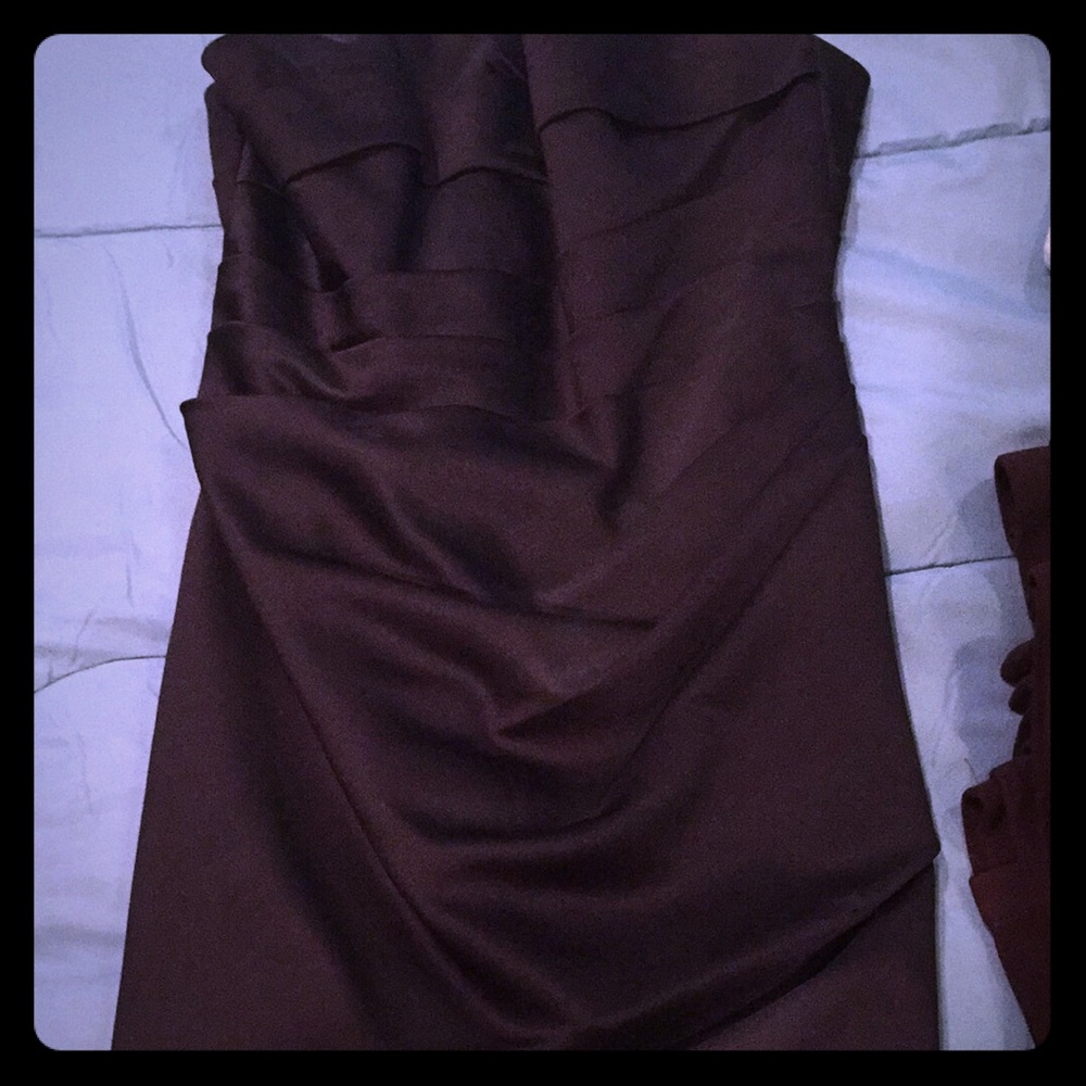 Black strapless dress
